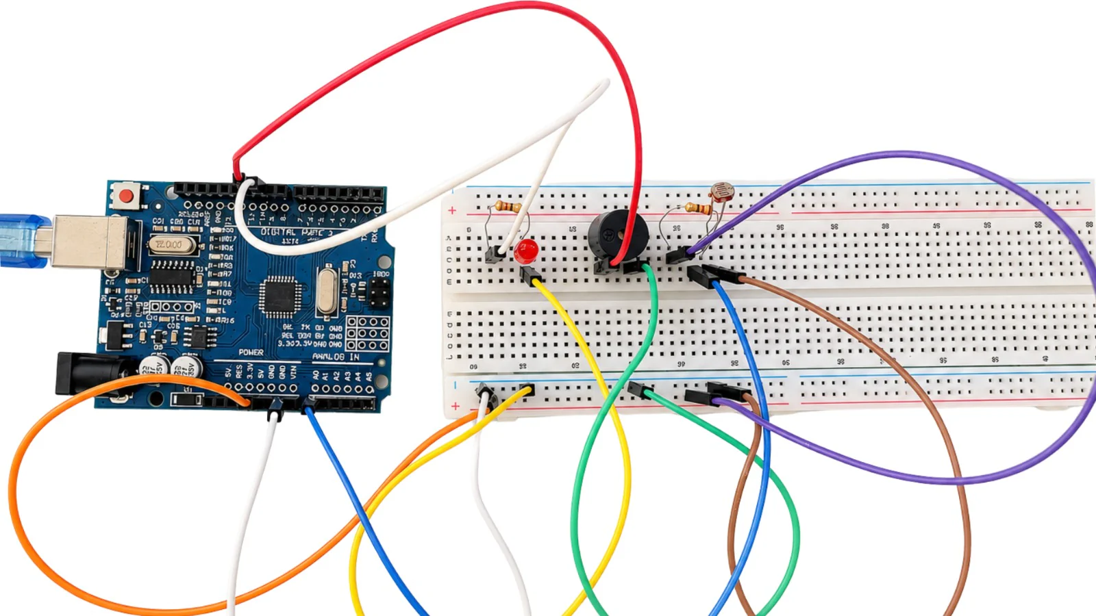 Arduino LDR ışık sensörü tam devre bağlantısı