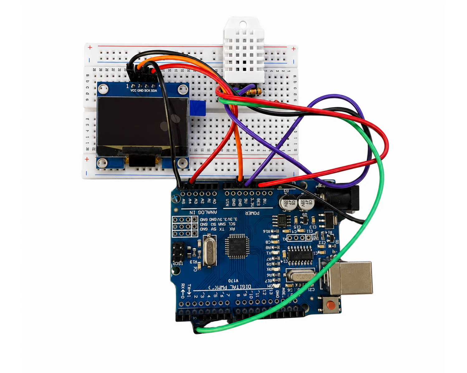 Arduino OLED ekran tam devre bağlantısı