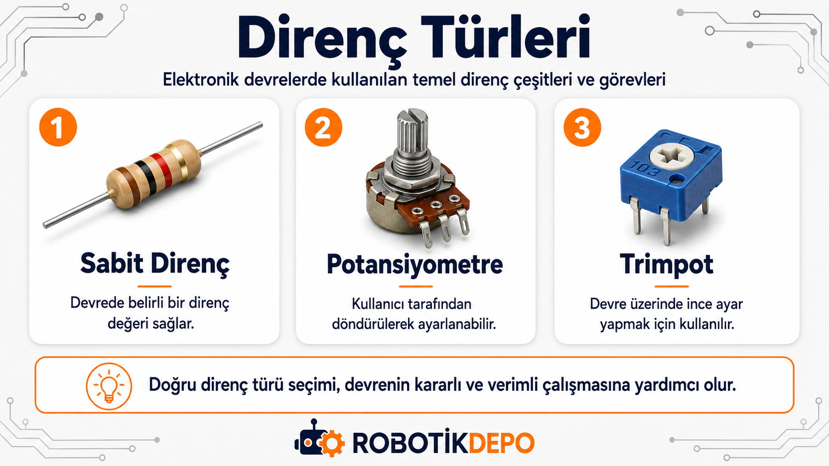 Direnç türleri görseli